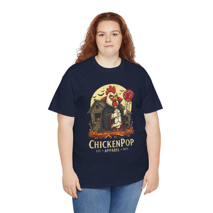 ChickenPop Sucker For a Pop Vampire Rooster Halloween T-Shirt – Funny Spooky Graphic Tee for Fall & Costume Season