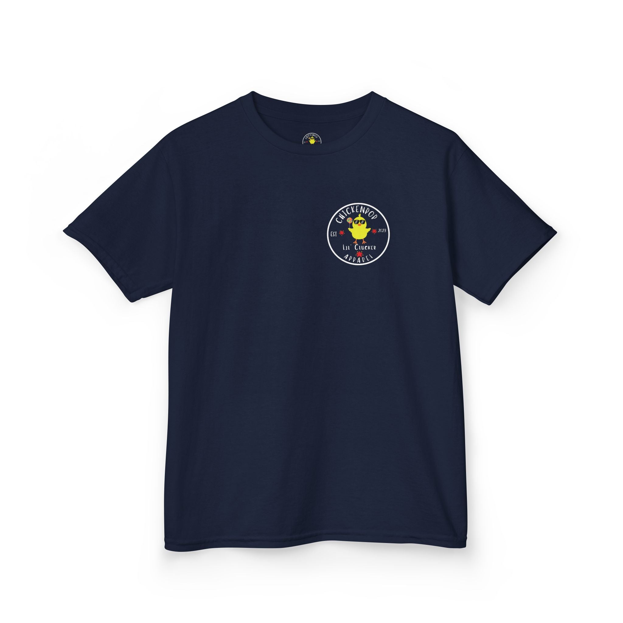 Lil’ Cluckers Original ChickenPop Logo Kids Tee – Fun Kids Graphic T-Shirt | Cute Cartoon Chicken Shirt for Boys & Girls