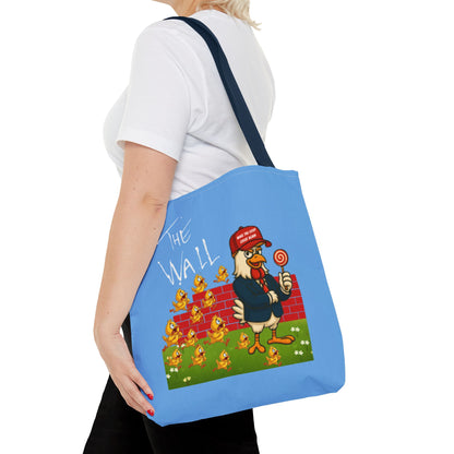 Another Chick Thru The Wall Tote Bag – Funny Political Chicken Graphic | Durable Eco-Friendly Canvas Shopper for Everyday Use