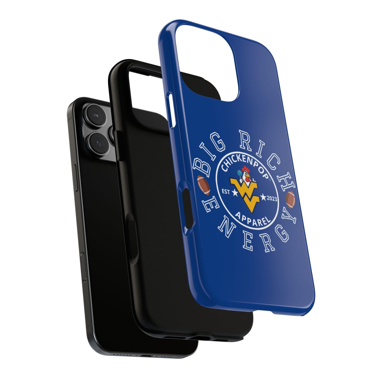 Don’t Be A Devries Funny Chicken Phone Case – Durable Dual-Layer Protection for iPhone, Samsung, Pixel – Matte or Glossy Finish Blue