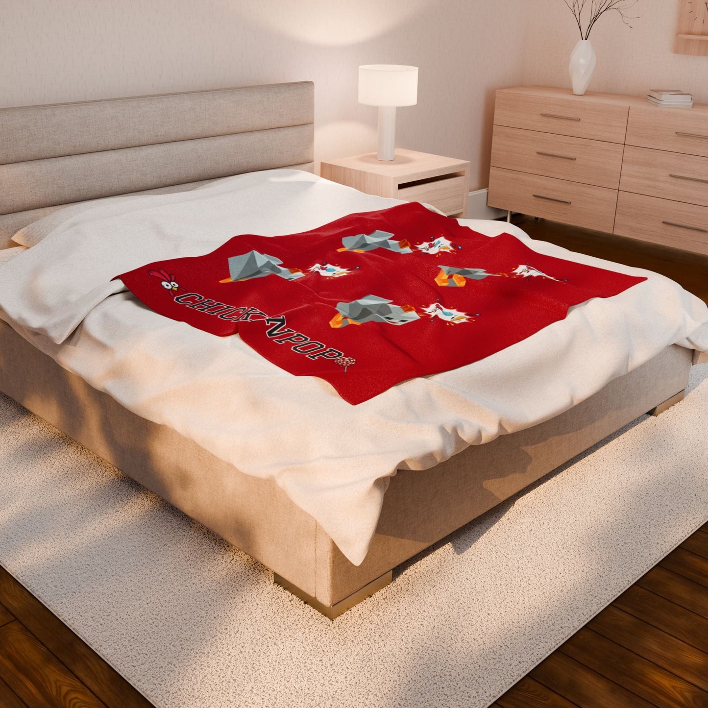 Roblox Chick Velveteen Plush Blanket Red