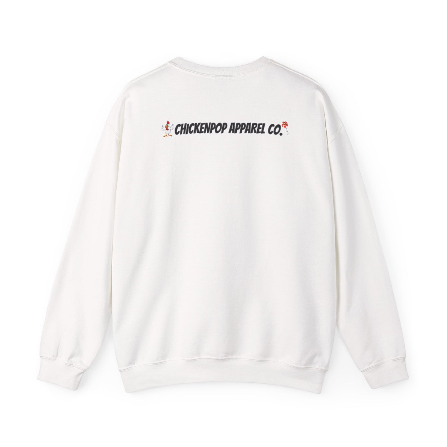 Coop Wars Crewneck Sweatshirt – Funny Political Graphic Pullover | Unisex Heavy Blend with ChickenPop Logo | Ethically Made & Cozy Cold-Weather Humor