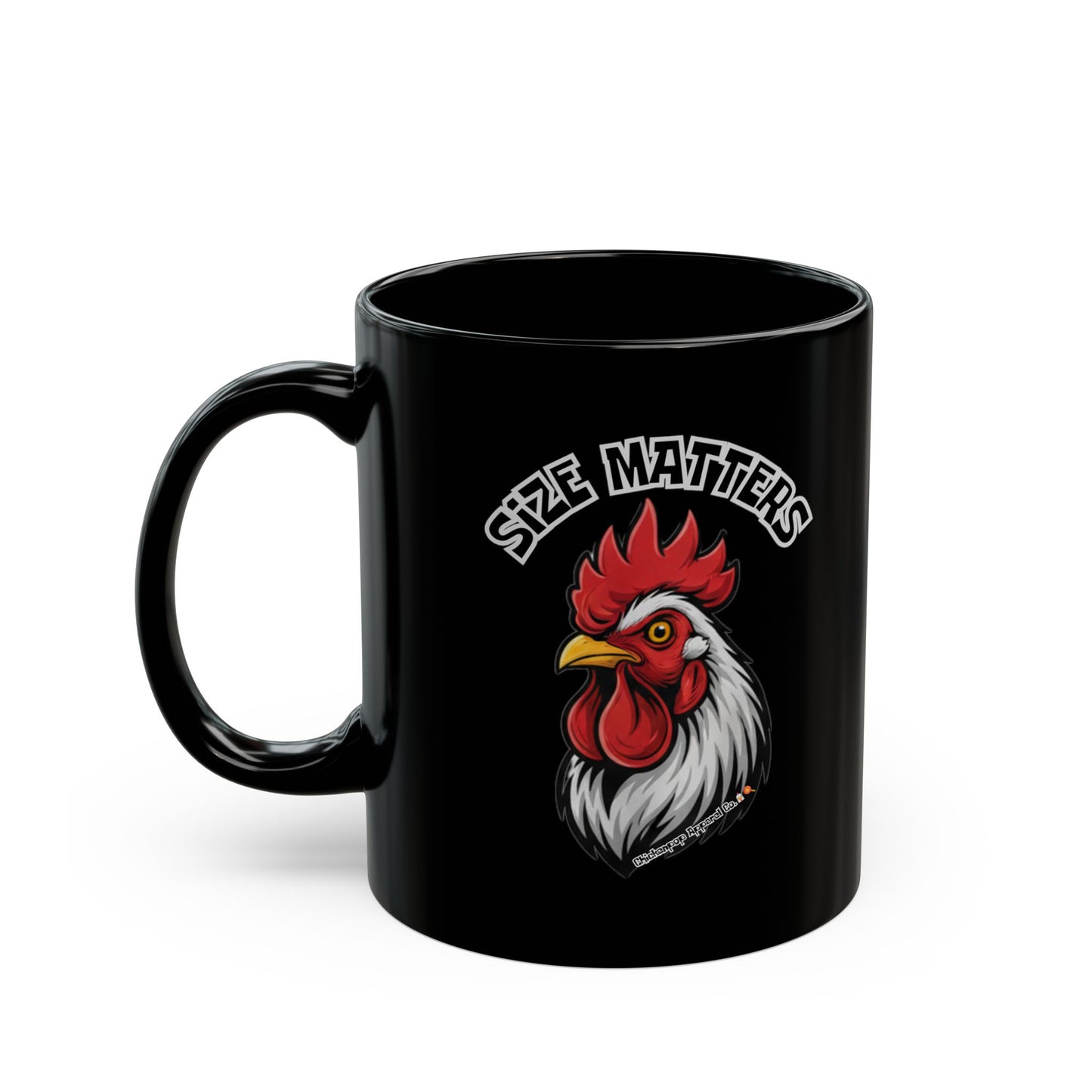 Funny Rooster Attitude Mug – Bold Black Chicken Coffee Mug with Slogan | ChickenPop Apparel Ceramic Cup (11oz & 15oz)