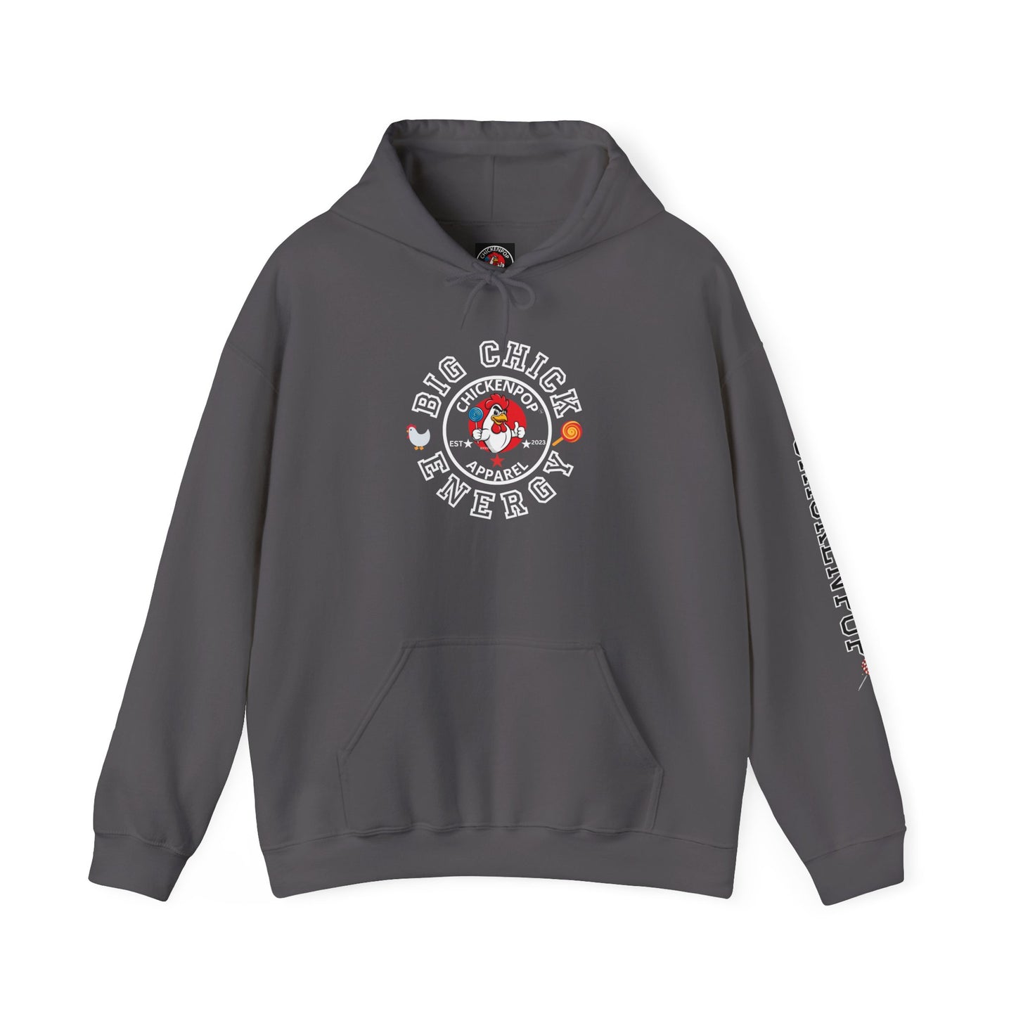 Big Chick Energy Logo Unisex Hoodie - ChickenPop Arm Logo Edition