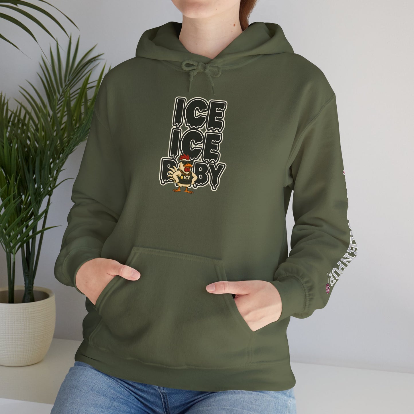🧊 ICE ICE BABY Funny Chicken T-Shirt – Coop Daddy Parody Hoodie for Music & Poultry Fans