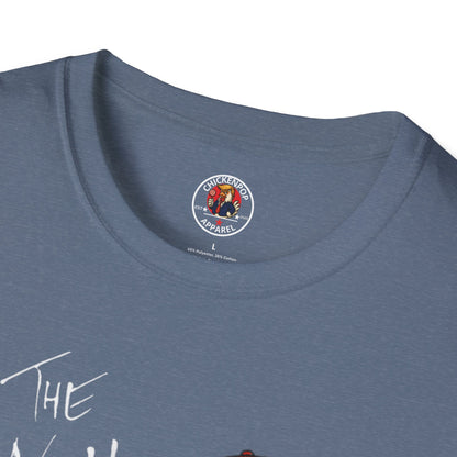 Another Chick Thru The Wall | Funny Political Chicken Graphic Tee – Cock-a-Doodle-Don Collection