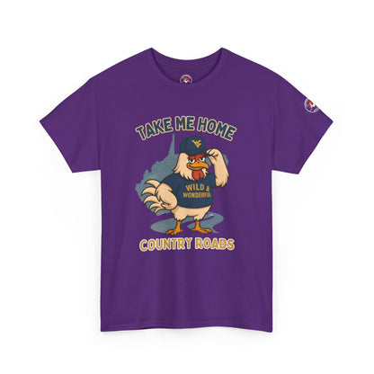 Take Me Home Country Roads WV Coop Daddy Tee – Funny West Virginia Rooster Shirt