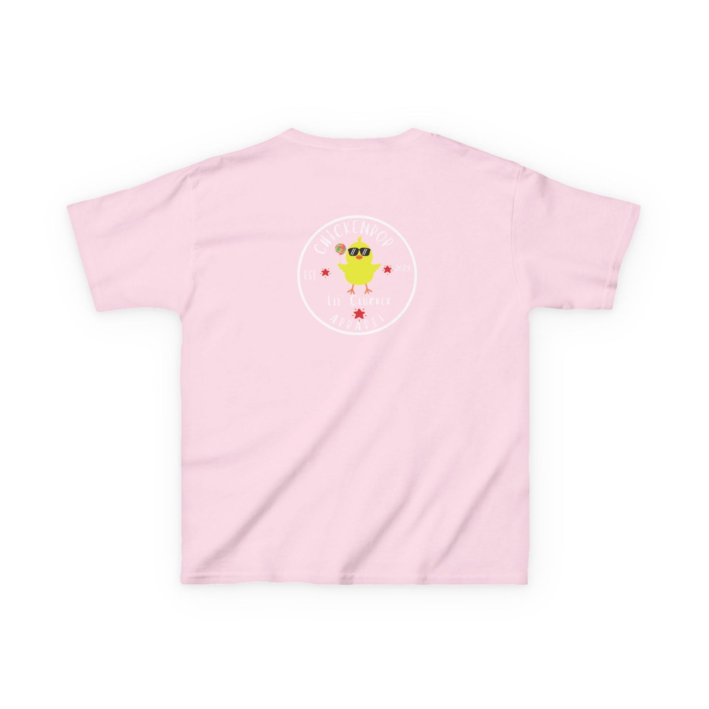 Lil’ Cluckers Original ChickenPop Logo Kids Tee – Fun Kids Graphic T-Shirt | Cute Cartoon Chicken Shirt for Boys & Girls
