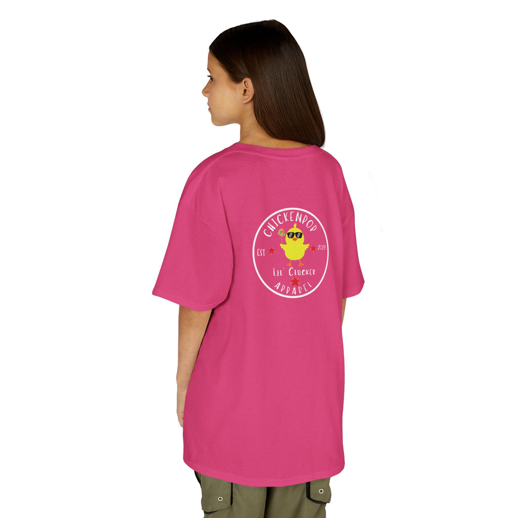 Lil’ Cluckers Original ChickenPop Logo Kids Tee – Fun Kids Graphic T-Shirt | Cute Cartoon Chicken Shirt for Boys & Girls