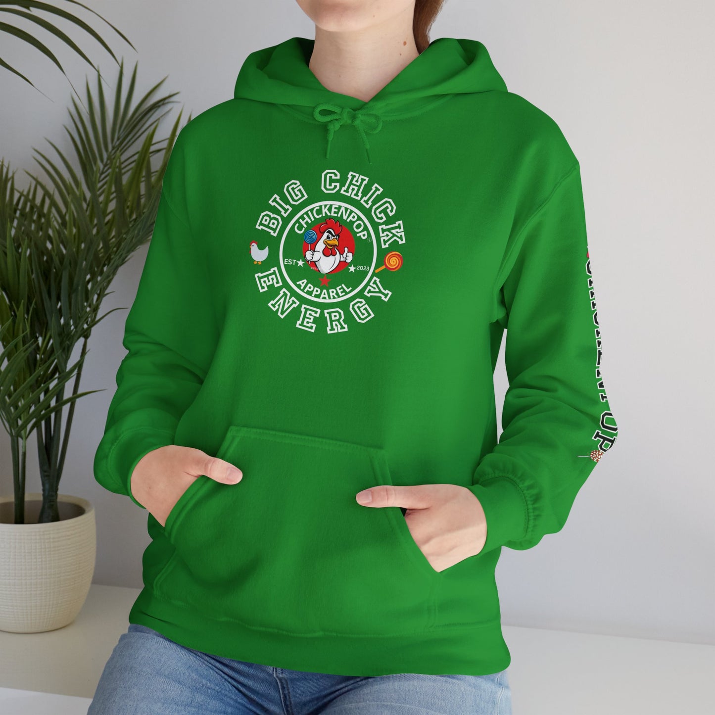 Big Chick Energy Logo Unisex Hoodie - ChickenPop Arm Logo Edition