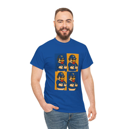 Warhol WVU Coop Daddy T-Shirt – Pop Art Coach Rooster Graphic Tee for Mountaineer Fans FREE SHIPPING