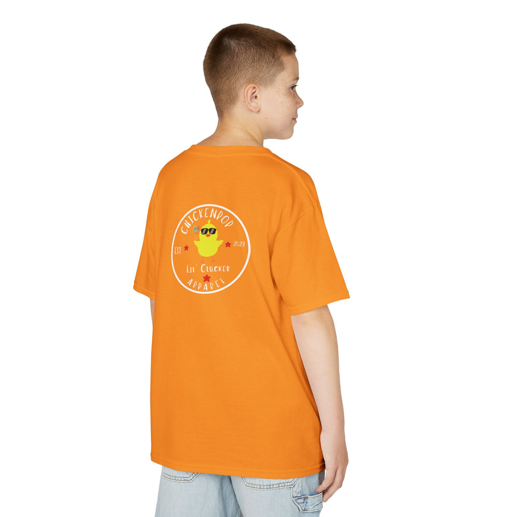 Lil’ Cluckers Original ChickenPop Logo Kids Tee – Fun Kids Graphic T-Shirt | Cute Cartoon Chicken Shirt for Boys & Girls