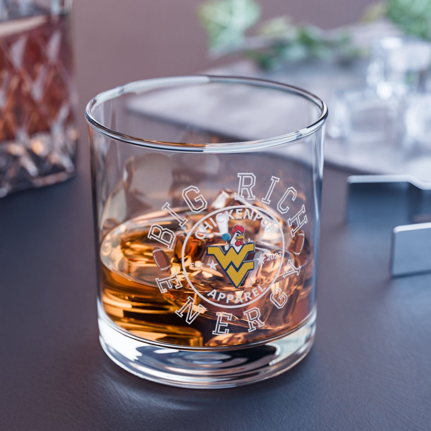 Handcrafted Big Rich Energy Whiskey Glass - 10oz