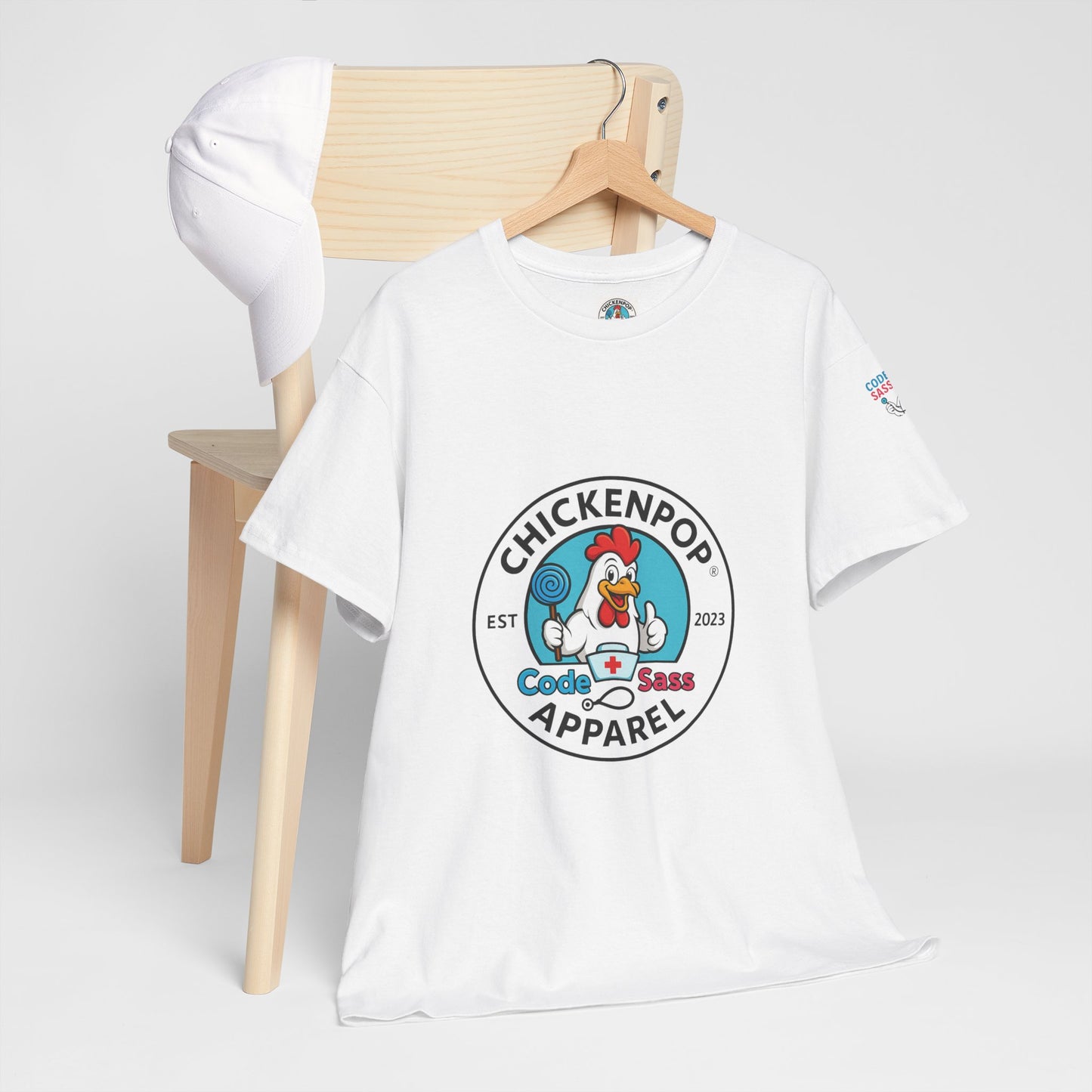 ChickenPop Apparel Code Sass Nurse's Logo Tee