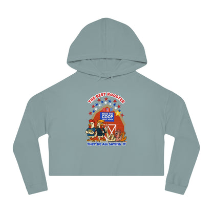 The Best Rooster Cropped Hoodie | Fun Women's Sweatshirt,