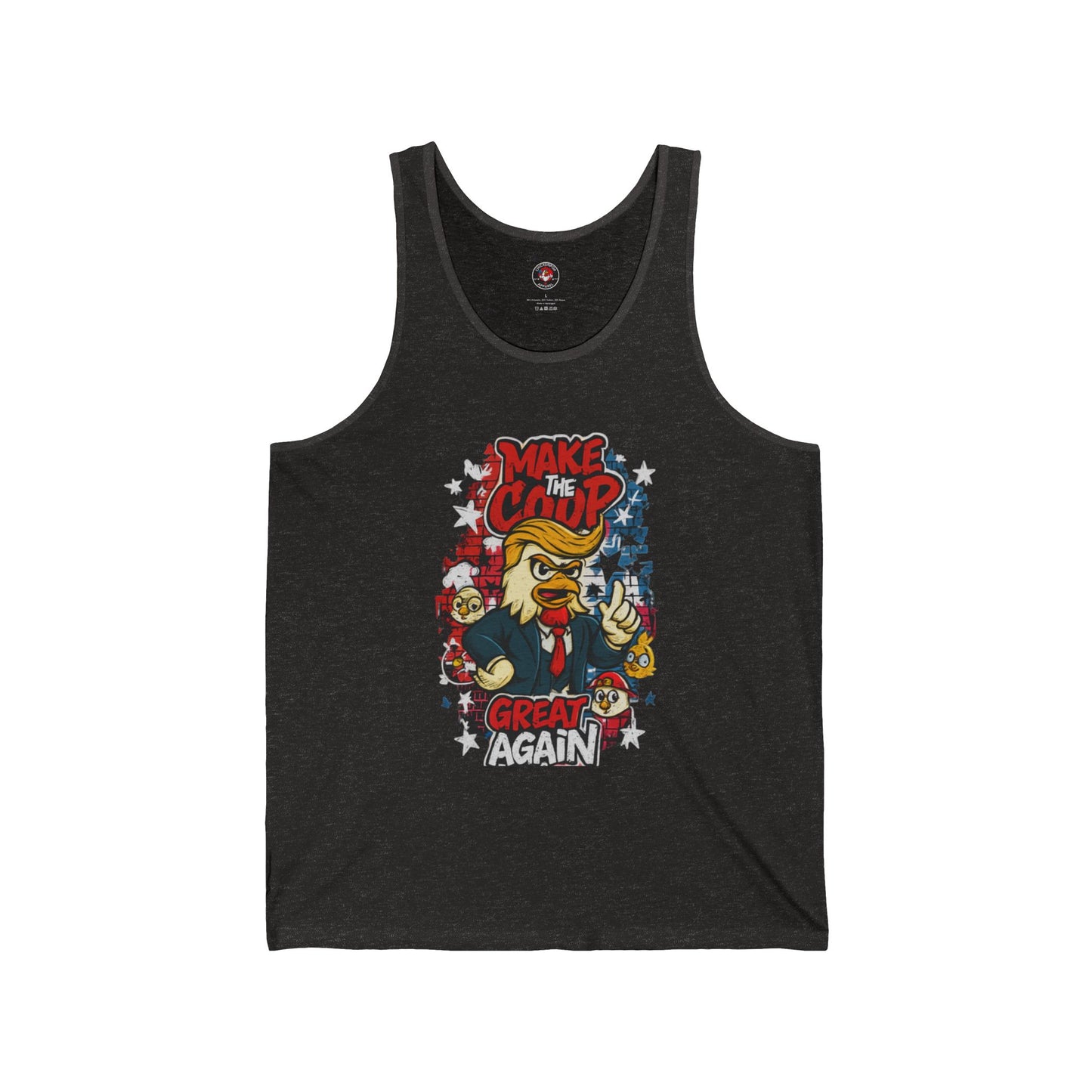 Make the Coop Great Again Ribbed Tank – Cock-a-Doodle-Don Presidential  Poultry 🐔🍹