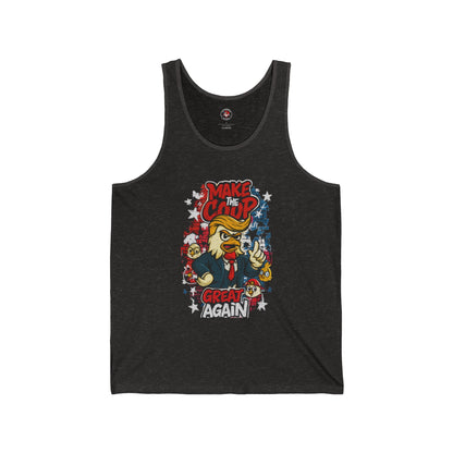 Make the Coop Great Again Ribbed Tank – Cock-a-Doodle-Don Presidential  Poultry 🐔🍹
