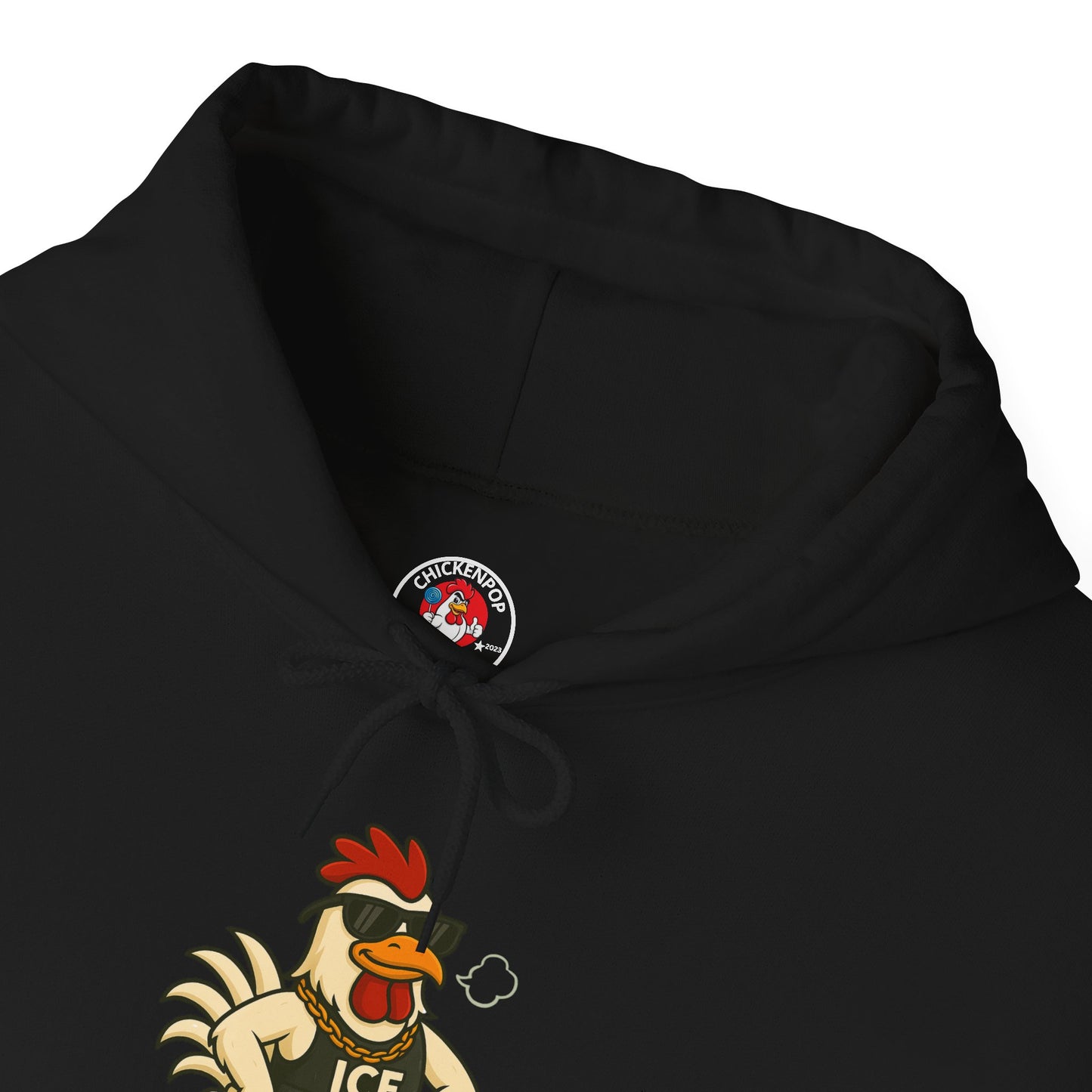 🧊 ICE ICE BABY Funky Chicken Agent Hoodie – Coop Daddy Parody Hoodie for Music & Poultry Fans