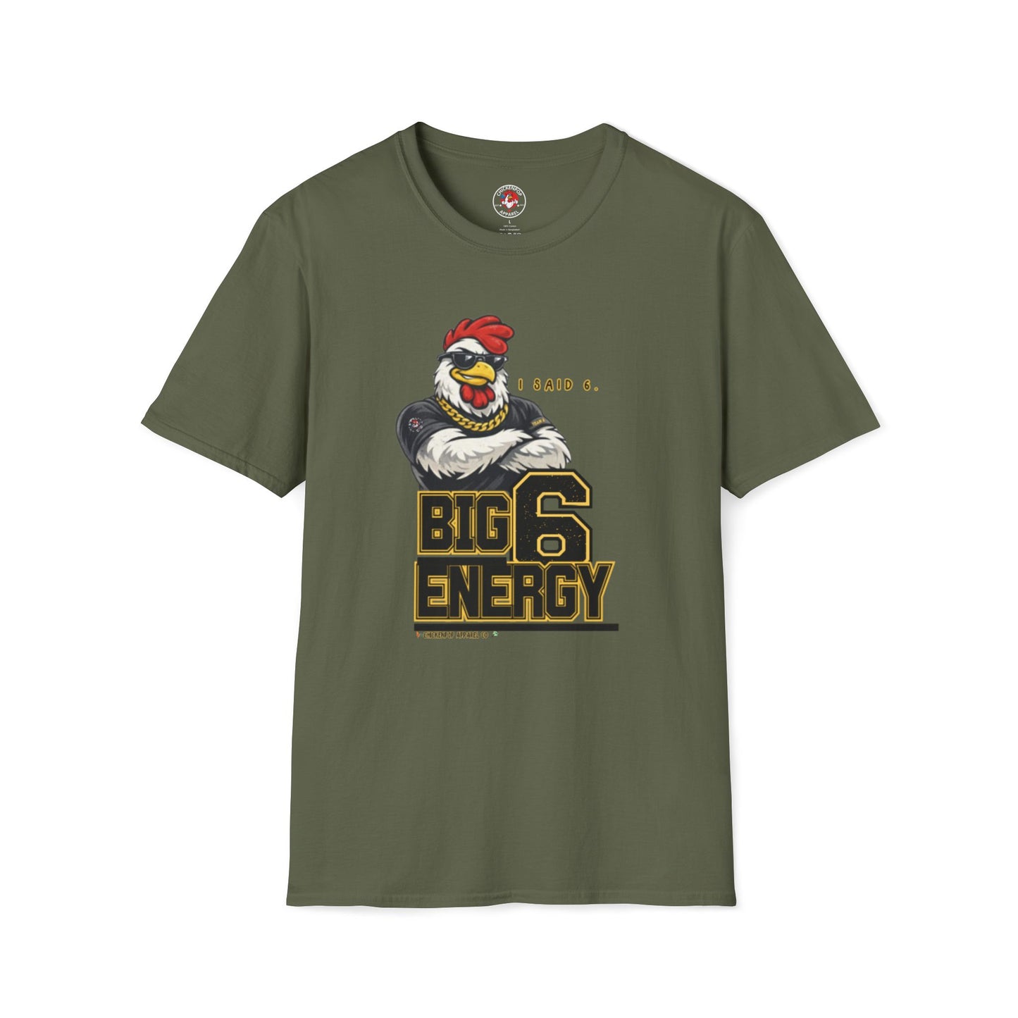 Big 6 Energy Tee – Team 6 | ChickenPop Apparel