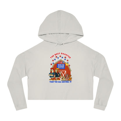 The Best Rooster Cropped Hoodie | Fun Women's Sweatshirt,