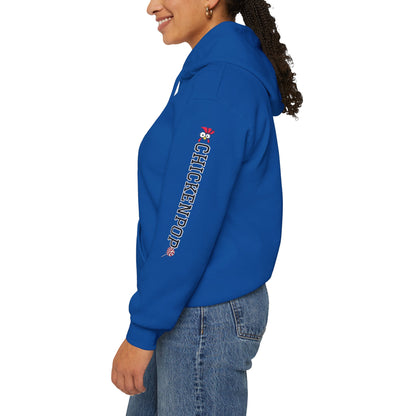 Roblox Chicken Thinks Hoodie UNISEX - ChickenPop Arm Logo Edition