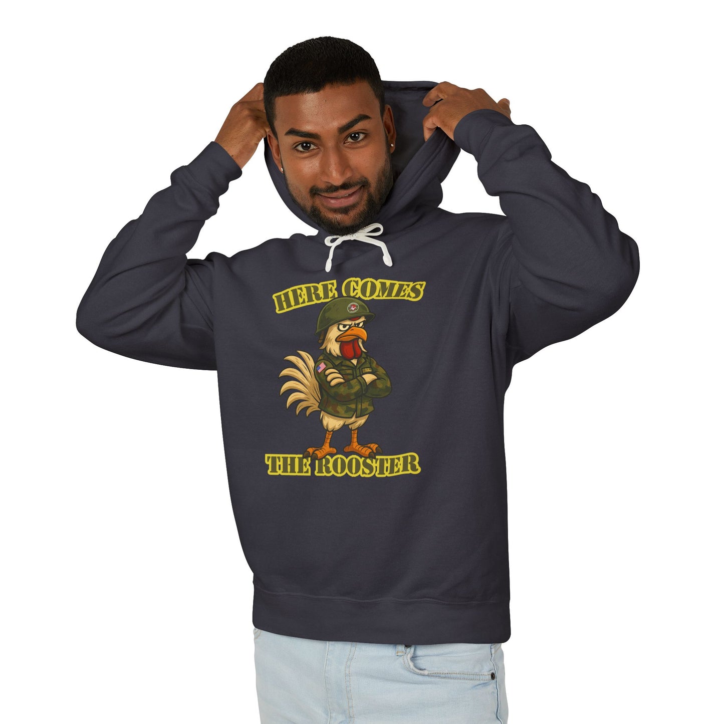 Here Comes The Rooster Hoodie – Bold Graphic Pullover with Relaxed Fit | Unisex Streetwear