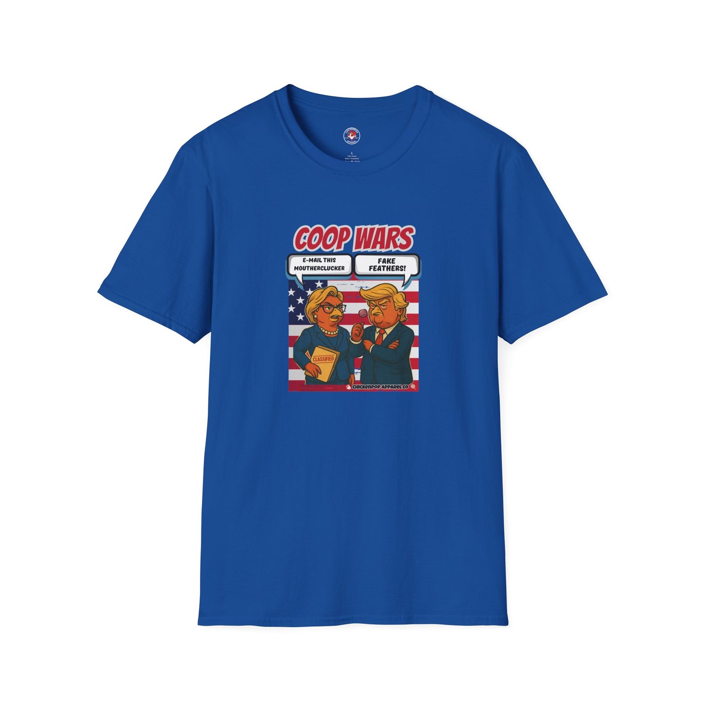 Coop Wars™ Tee – Hilaregg Cluckton vs. Cock-a-Doodle-Don | Political Chicken Fight Shirt