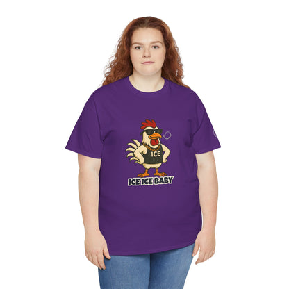 Ice Ice Baby Part 2 Funny Chicken T-Shirt – Cool Rooster Graphic Tee | Unisex Retro Hip-Hop Style