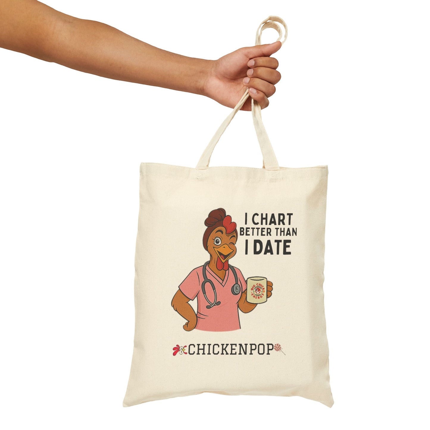 Nurse's Humor Tote Bag - I Chart Better Than I Date - Perfect Gift for Healthcare Workers, Nurse Appreciation, Everyday Use