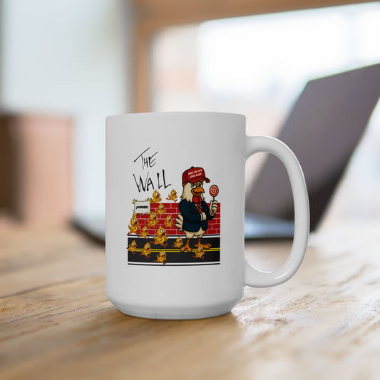 Another Chick Thru the Wall Coffee Mug – Funny Rooster Mug in 11oz or 15oz – Political Chicken Humor Gift