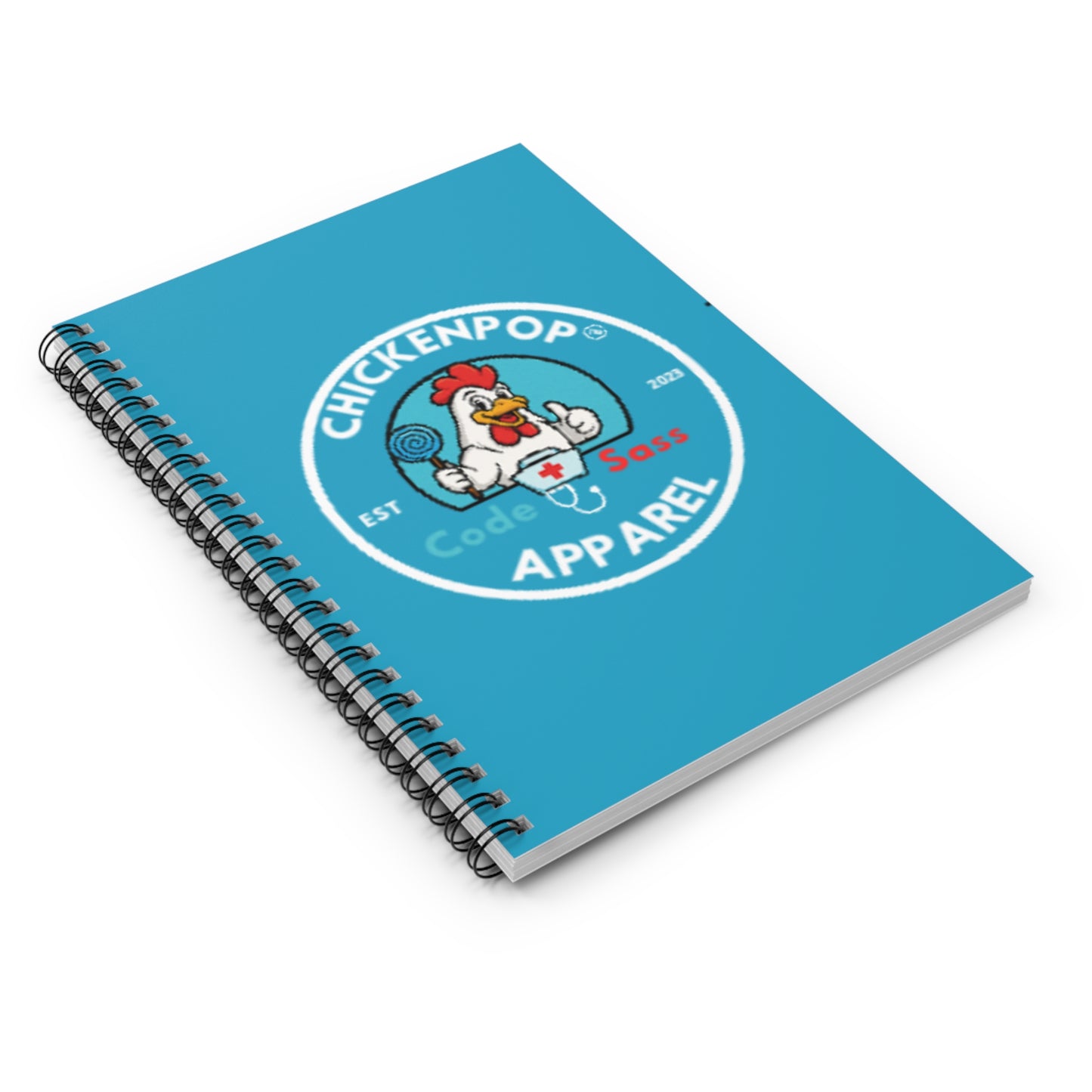 ChickenPop Code Sass Funny Nurse Notebook | 6x8 Spiral Journal for Medical Pros