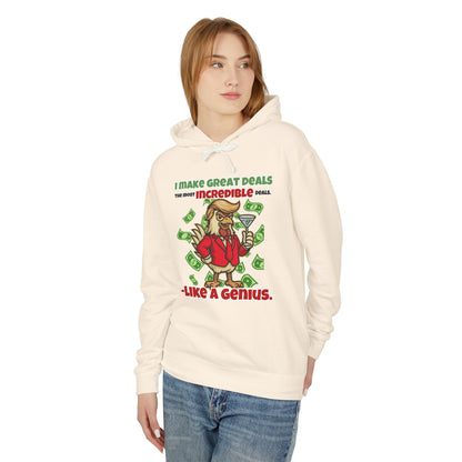 Like A Genius Hoodie – Funny Political Graphic Pullover | Unisex Relaxed Fit | Ethically Made & OEKO-TEX Certified Streetwear