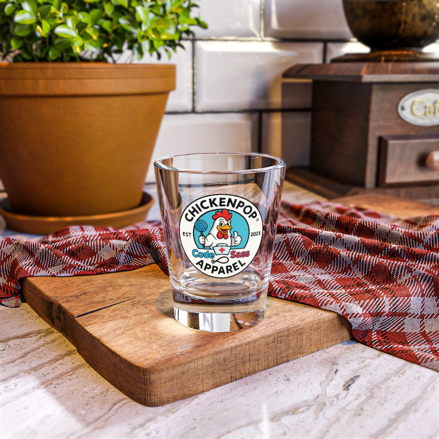 Code Sass Shot Glass – 1.5oz of Pure Attitude | ChickenPop Apparel