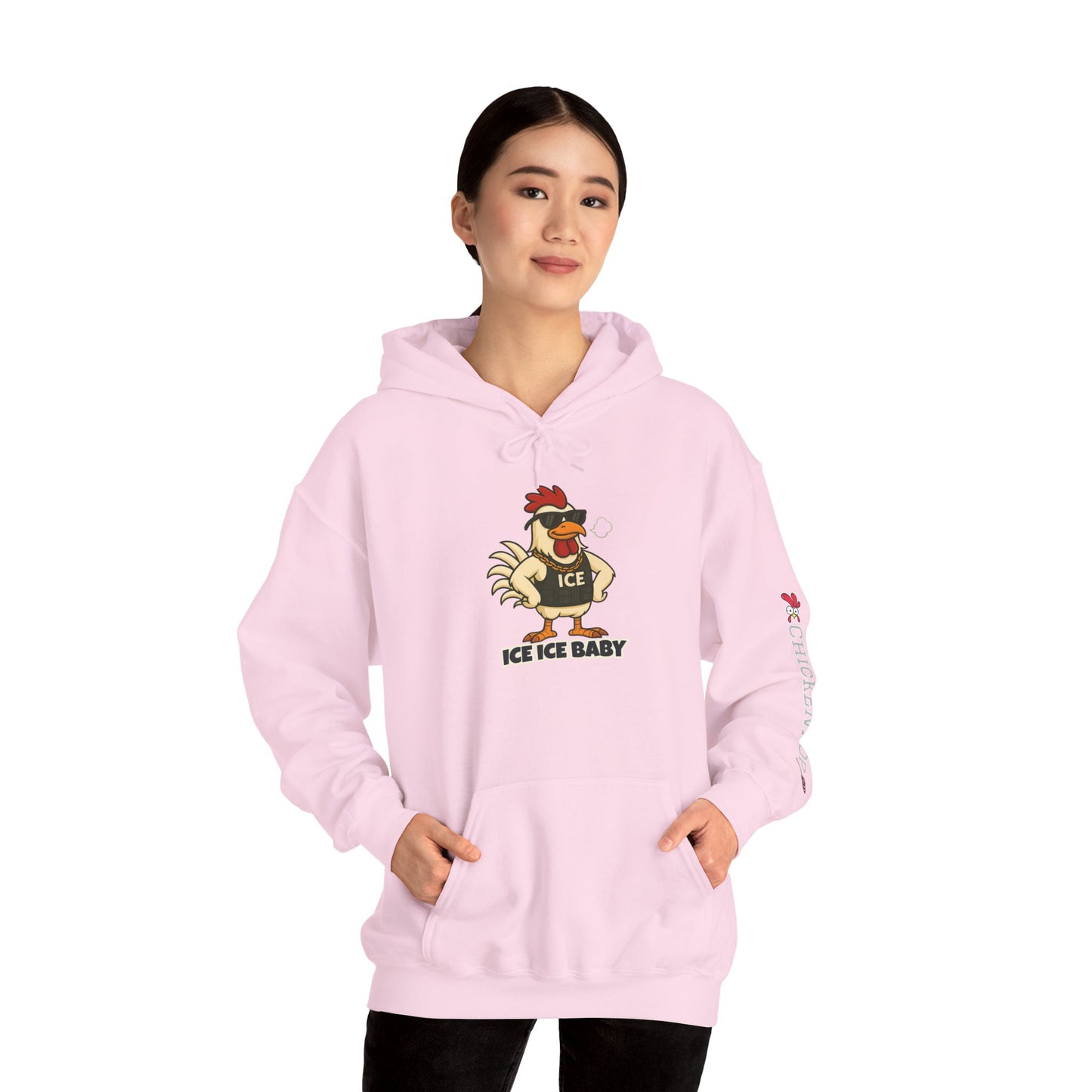 🧊 ICE ICE BABY Funky Chicken Agent Hoodie – Coop Daddy Parody Hoodie for Music & Poultry Fans
