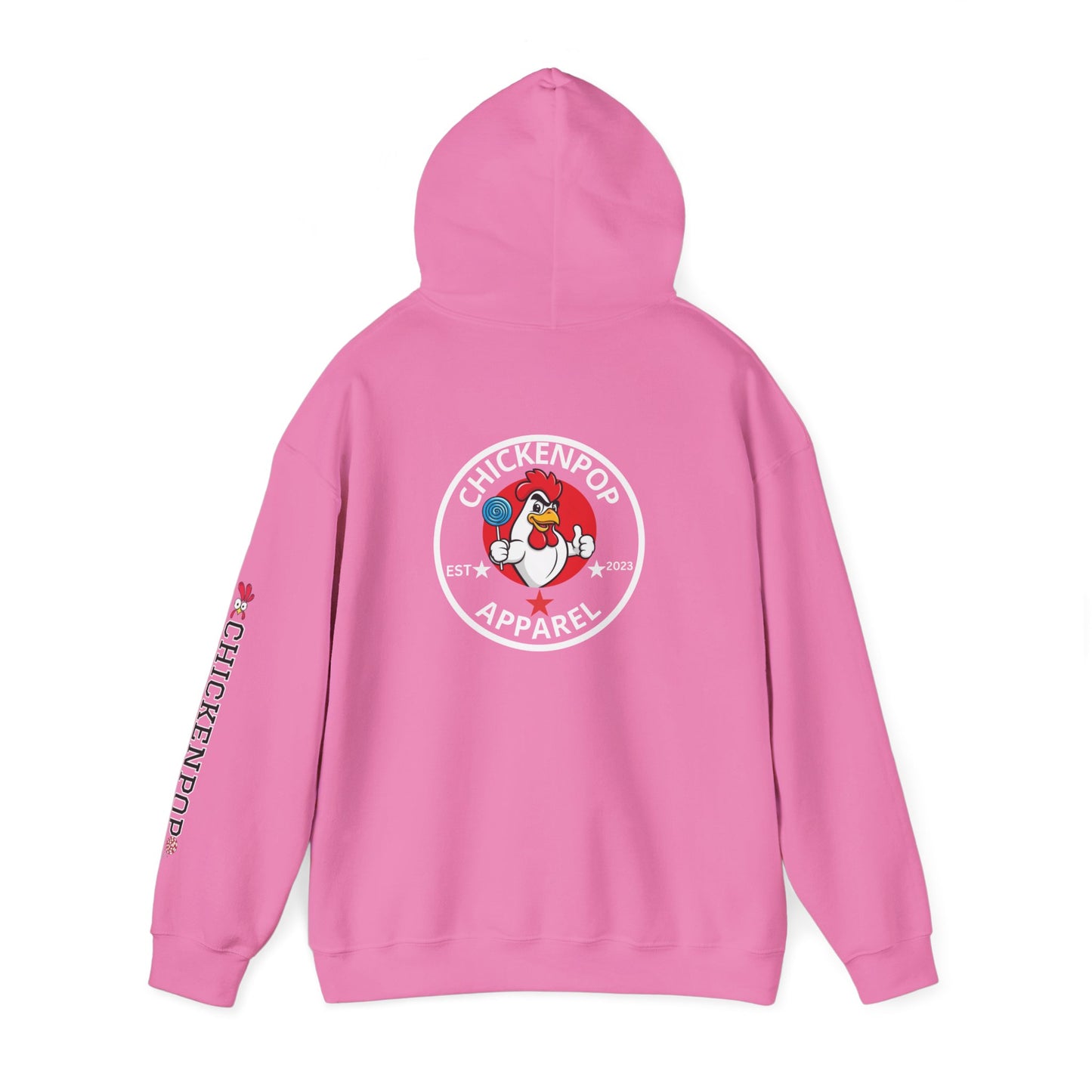 ChickenPop Apparel Logo Hoodie, Unisex Sweatshirt with Naughty Chicken Lollipop Logo, Original Design, Fun Hooded Jumper, Cozy Pullover,