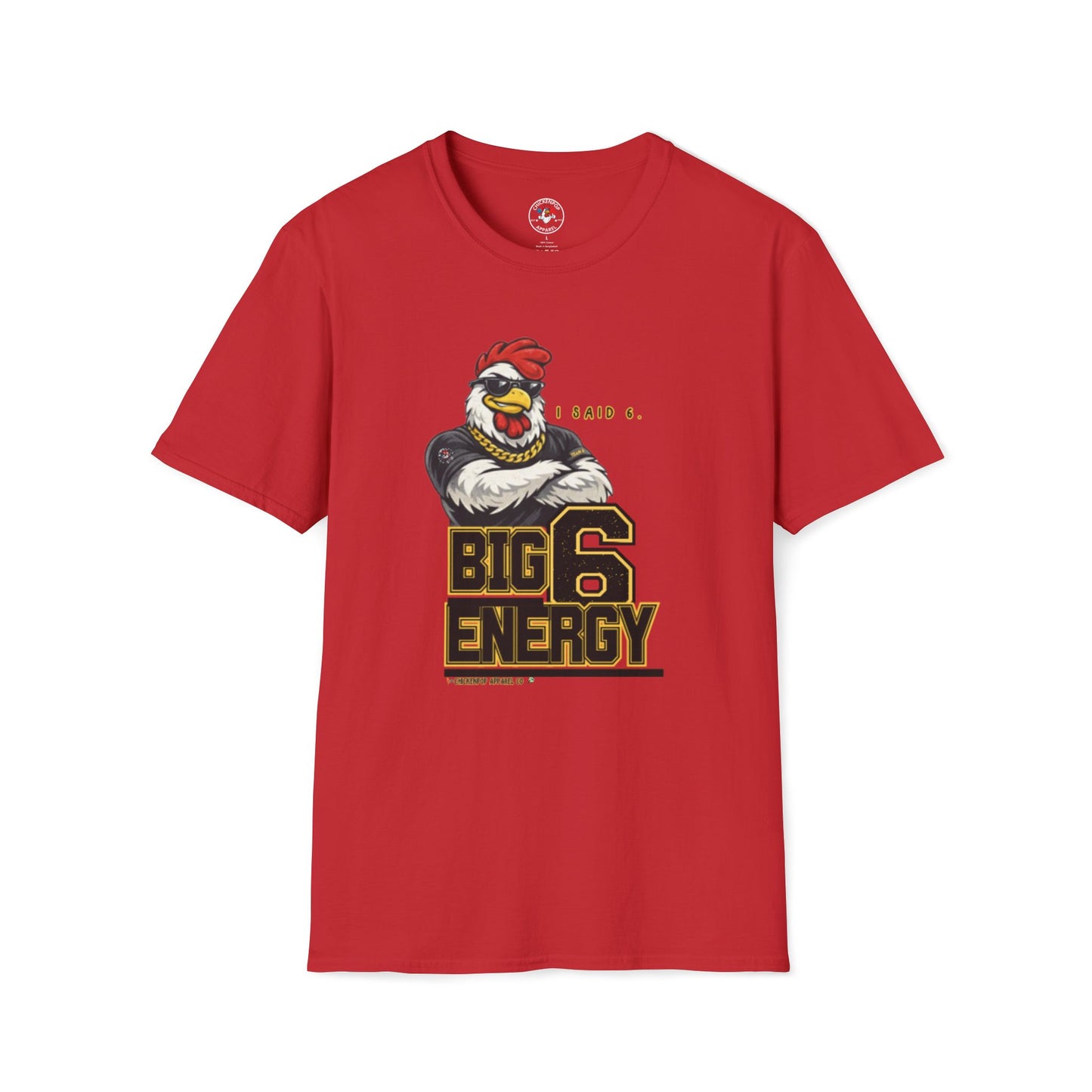 Big 6 Energy Tee – Team 6 | ChickenPop Apparel