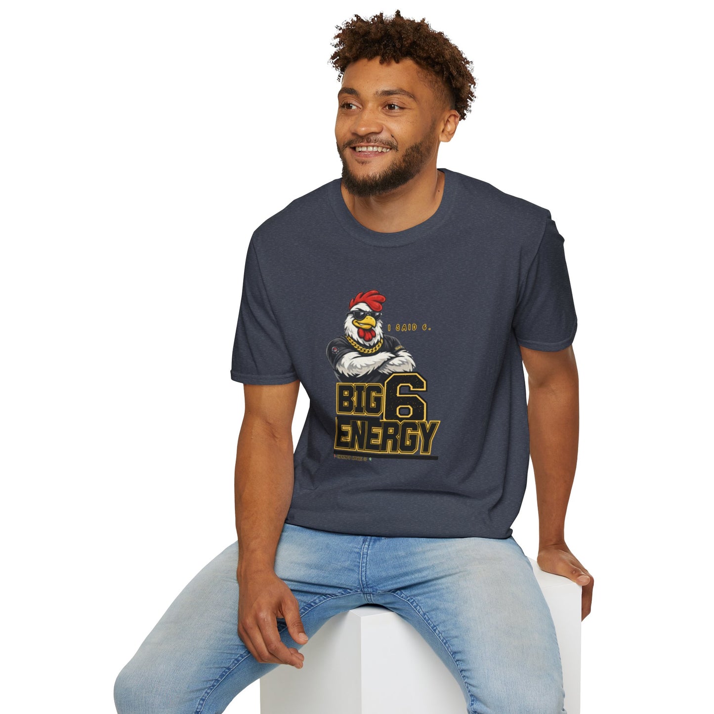 Big 6 Energy Tee – Team 6 | ChickenPop Apparel