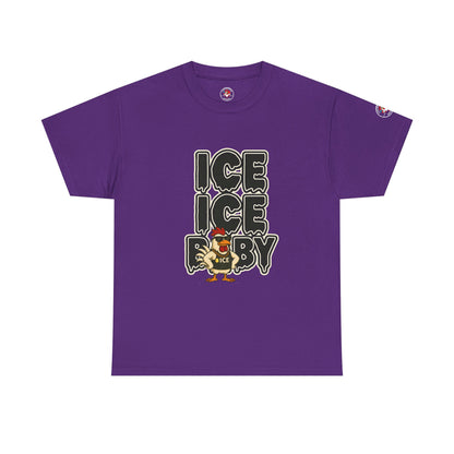 ICE ICE BABY Funny Chicken T-Shirt – Coop Daddy Parody Tee for Music & Poultry Fans