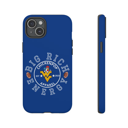 Don’t Be A Devries Funny Chicken Phone Case – Durable Dual-Layer Protection for iPhone, Samsung, Pixel – Matte or Glossy Finish Blue