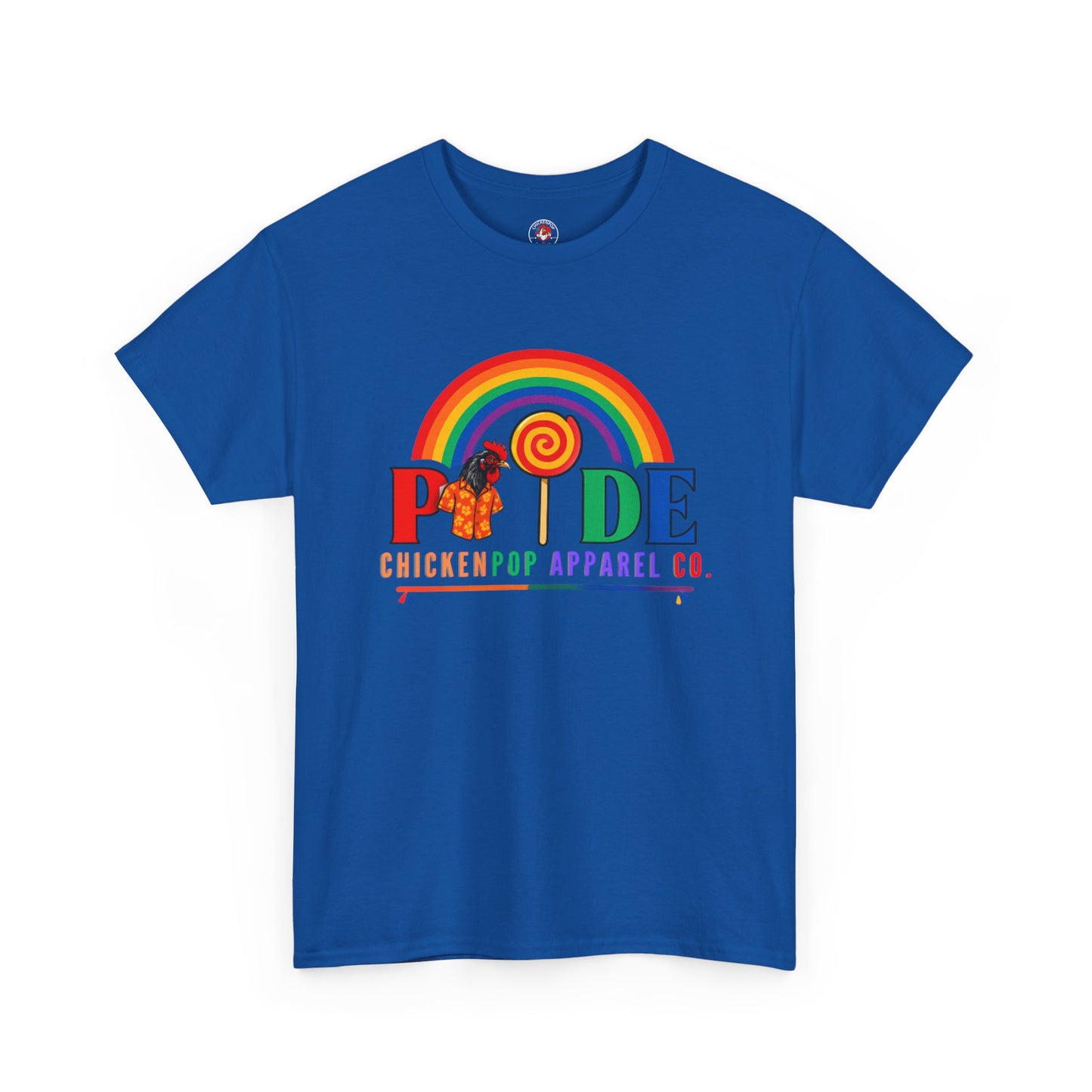 Pride Rainbow Lollipop T-Shirt — "PRIDE" ChickenPop Apparel Co. Graphic Tee