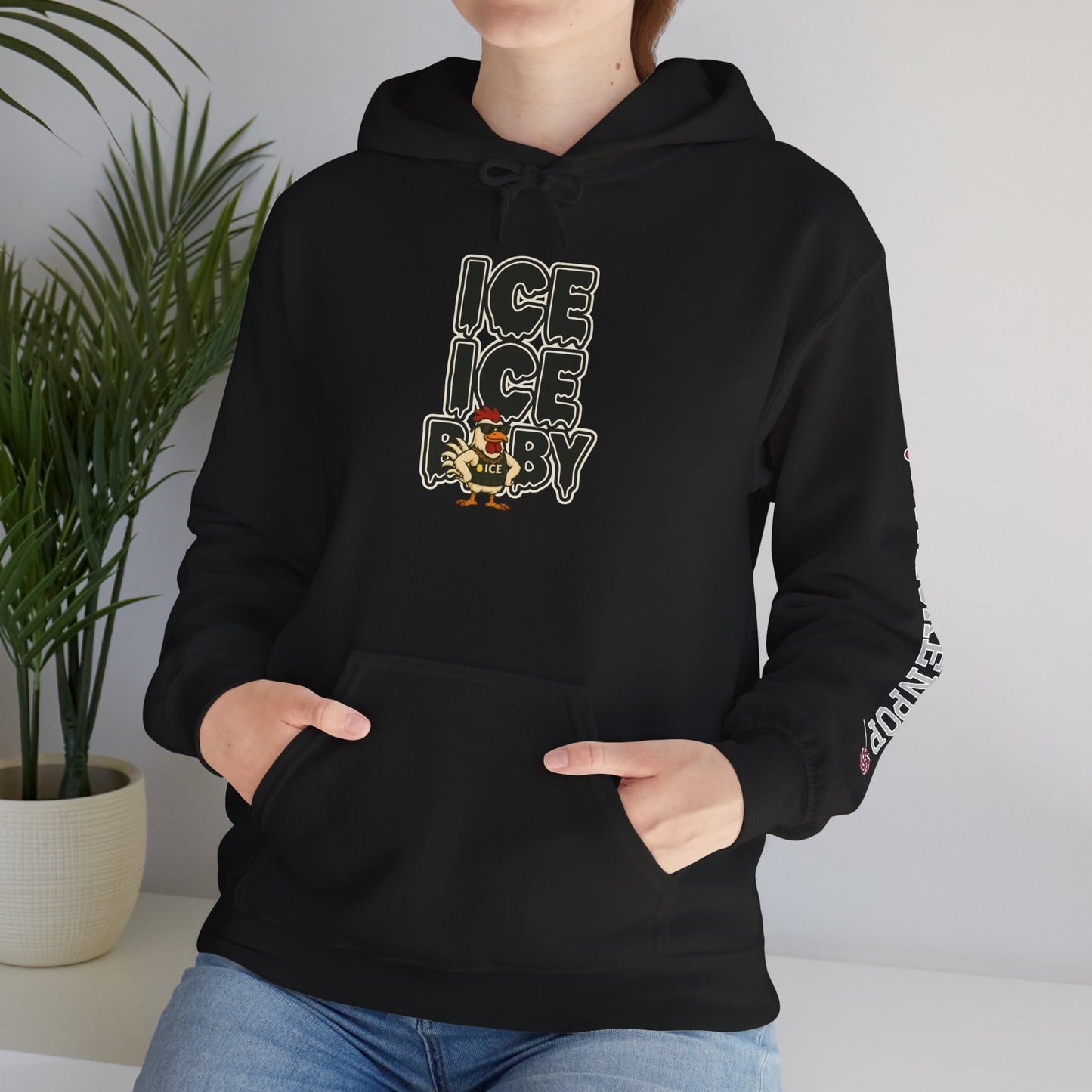 🧊 ICE ICE BABY Funny Chicken T-Shirt – Coop Daddy Parody Hoodie for Music & Poultry Fans