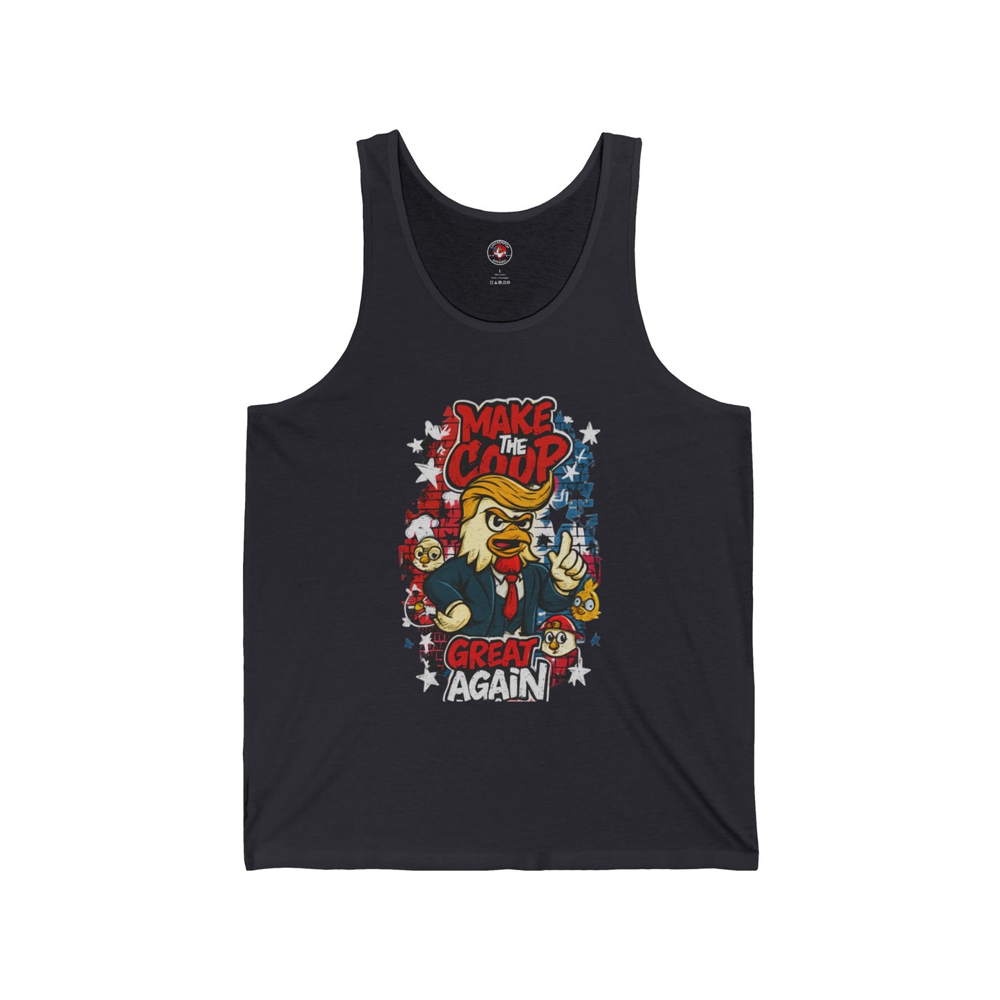 Make the Coop Great Again Ribbed Tank – Cock-a-Doodle-Don Presidential  Poultry 🐔🍹