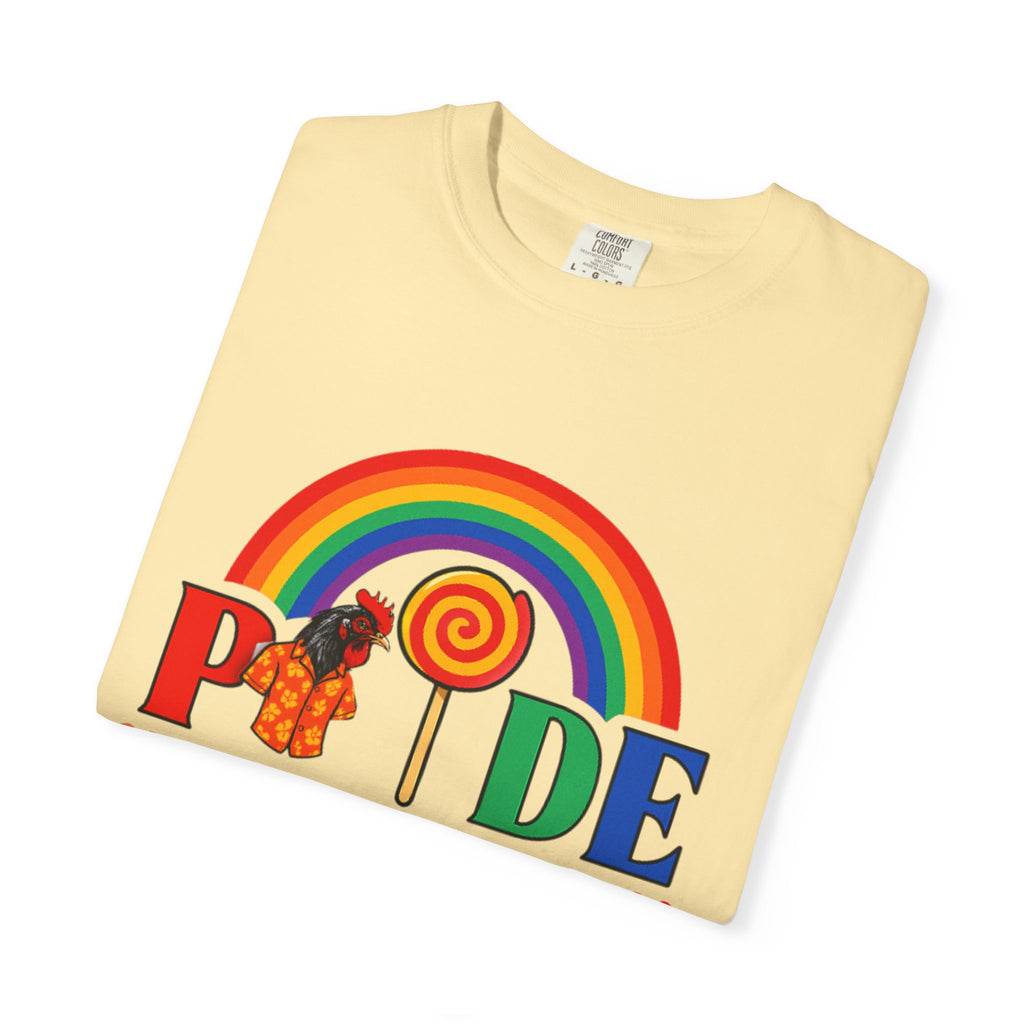 Pride Rainbow Lollipop T-Shirt — "PRIDE" ChickenPop Apparel Co. Graphic Tee