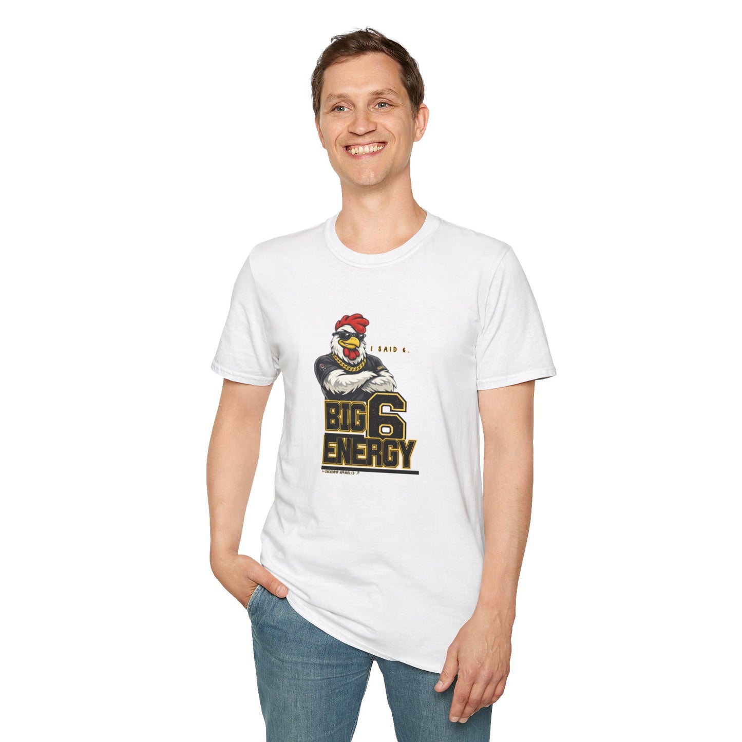Big 6 Energy Tee – Team 6 | ChickenPop Apparel