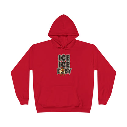 ICE ICE BABY Funny Chicken Hoodie – Retro Hip-Hop Pullover for Music Fans, Students & Cold-Weather Comedians