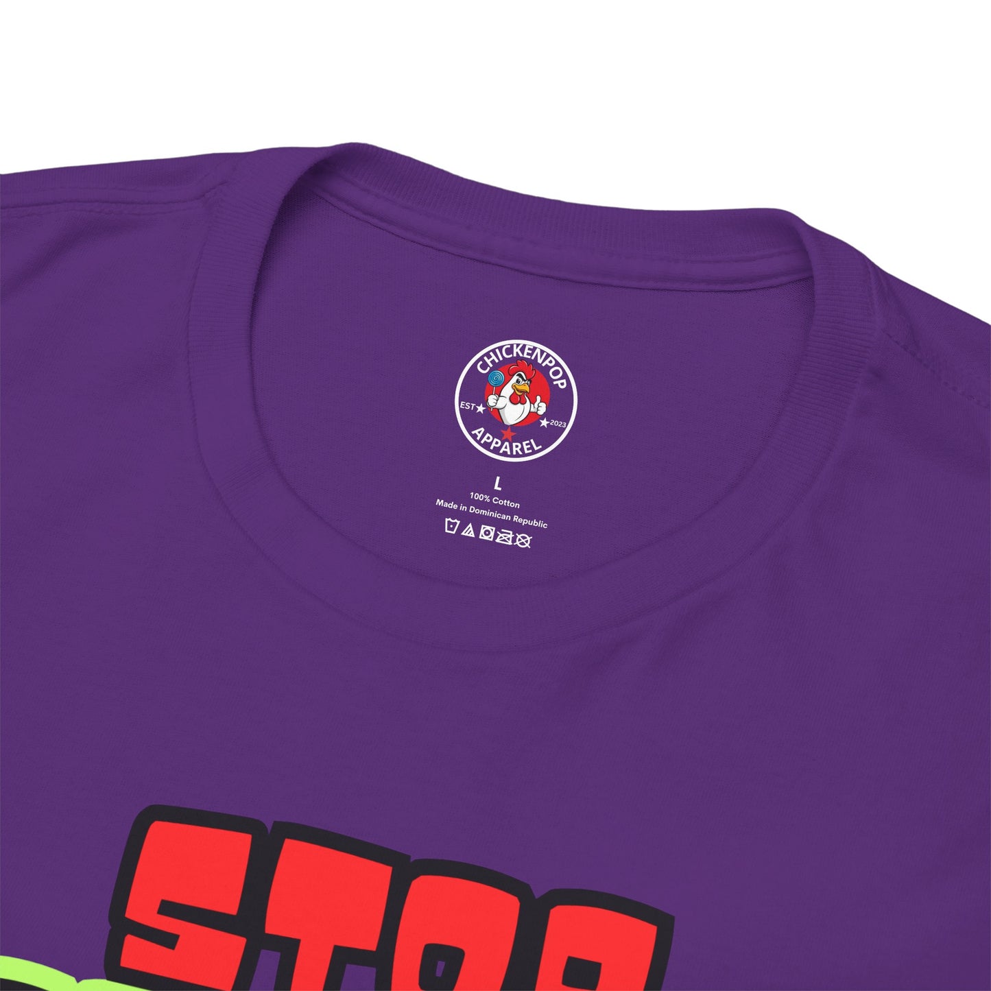 Stop COOP TIME! Funny Chicken T-Shirt – MC Coop Daddy 90s Hip Hop Parody Tee | Unisex Heavy Cotton | ChickenPop Apparel