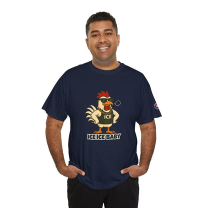 Ice Ice Baby Part 2 Funny Chicken T-Shirt – Cool Rooster Graphic Tee | Unisex Retro Hip-Hop Style