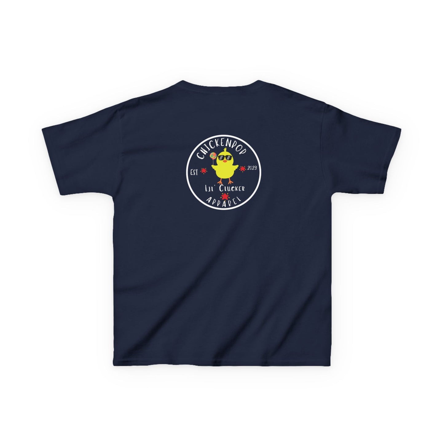 Lil’ Cluckers Original ChickenPop Logo Kids Tee – Fun Kids Graphic T-Shirt | Cute Cartoon Chicken Shirt for Boys & Girls