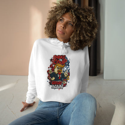Make the Coop Great Again Cropped Sweatshirt – Cock-a-Doodle-Don Presidential Poultry 🐔🍹