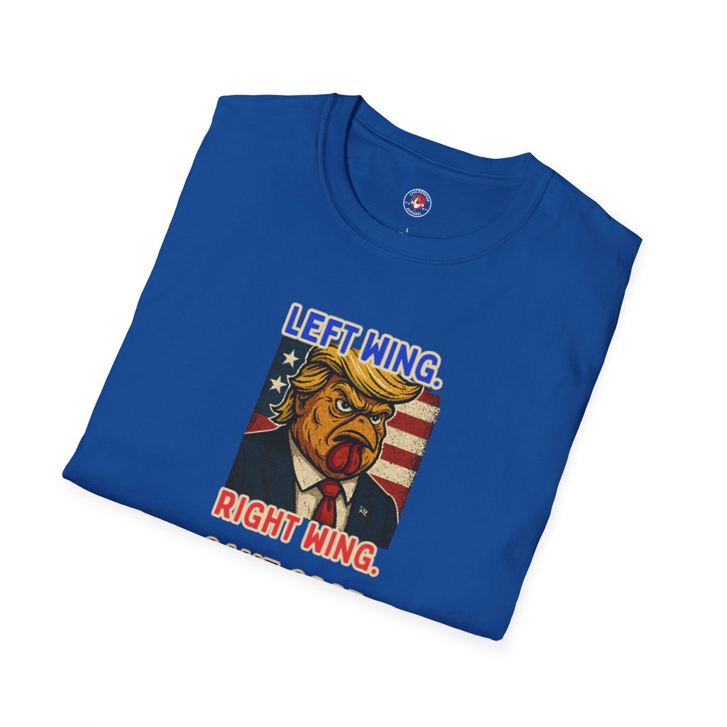 Cock-a-Doodle-Don "Left Wing. Right Wing. Same Coop." Political Satire Tee – Unisex Graphic T-Shirt